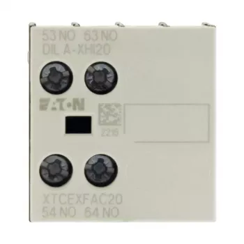 Eaton DILA-XHI20 pagalbinis kontaktų blokas, 45 mm plotis, juodas/baltas, -25 iki 60 °C 276422