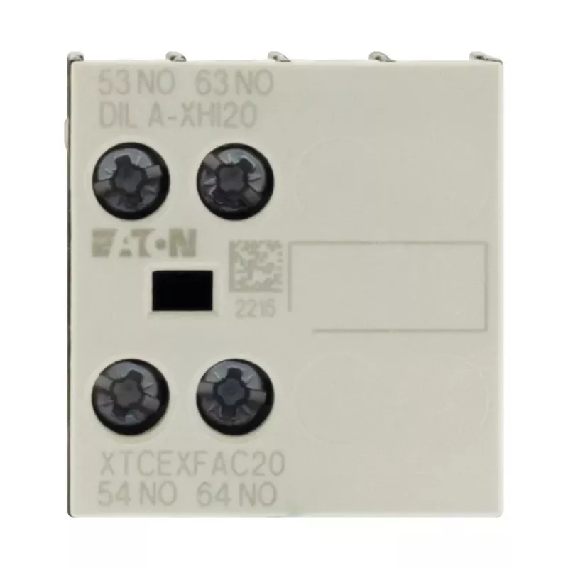 Eaton DILA-XHI20 pagalbinis kontaktų blokas, 45 mm plotis, juodas/baltas, -25 iki 60 °C 276422