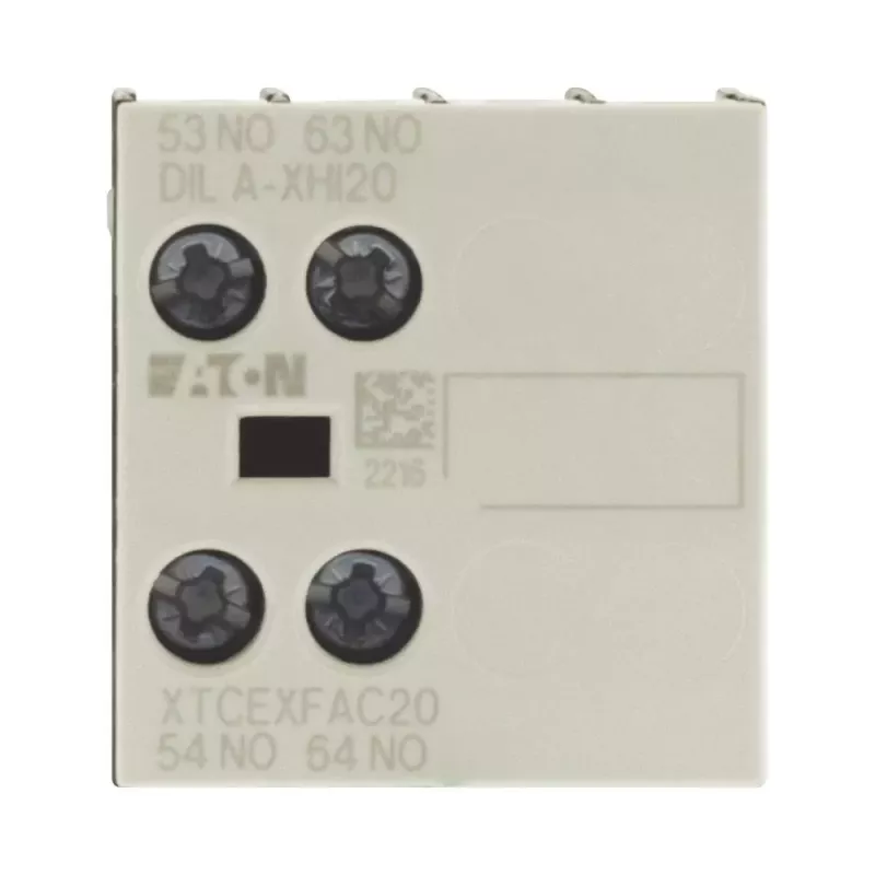 Eaton DILA-XHI20 pagalbinis kontaktų blokas, 45 mm plotis, juodas/baltas, -25 iki 60 °C 276422