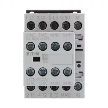 Eaton DILM9-32 galios kontaktorius, 3 polių, 9 A, 230 V AC ritė, 1 NO pagalbinis kontaktas, IP20 276795