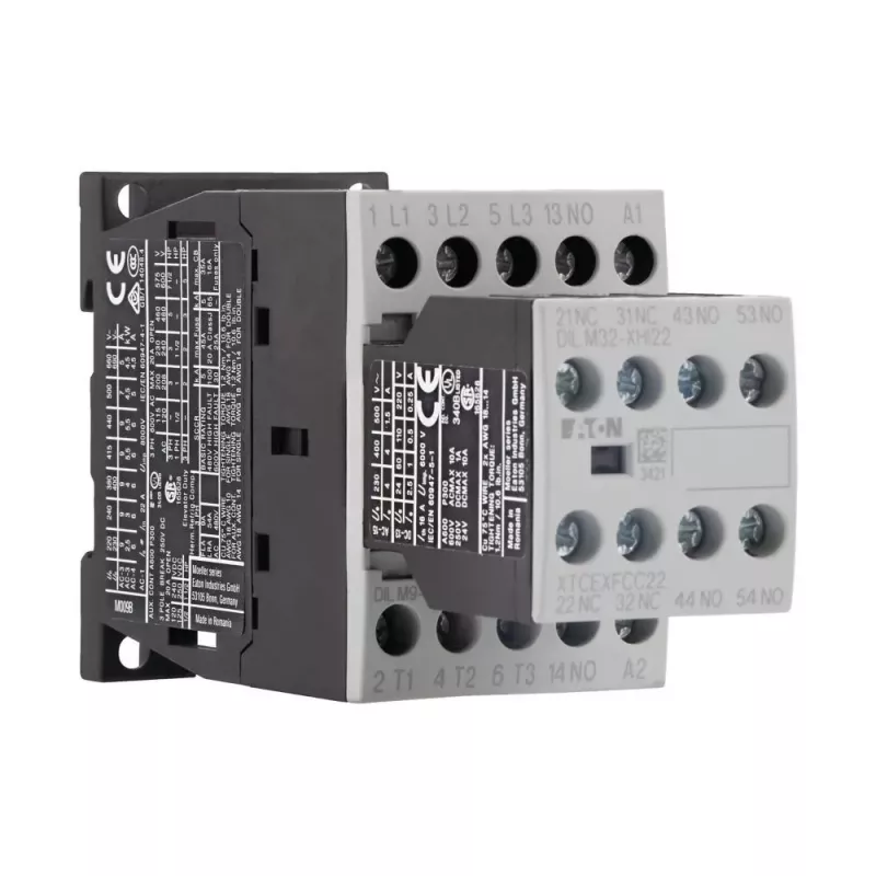 Eaton DILM9-32 galios kontaktorius, 3 polių, 9 A, 230 V AC ritė, 1 NO pagalbinis kontaktas, IP20 276795