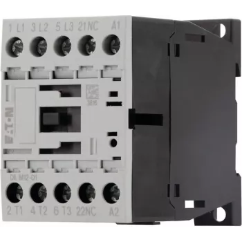 Eaton DILM12-01 3 polių variklio kontaktorius, 230 V AC / 240 V AC ritė, 12 A, 1 NC pagalbinis kontaktas 276865