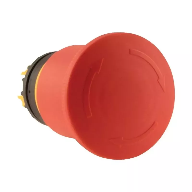 Eaton M22-PVT45P avarinio sustabdymo mygtukas, grybo formos galvutė, 45 mm, raudonas mygtukas, geltonas apvadas, ištraukiamas atleidimas 121462