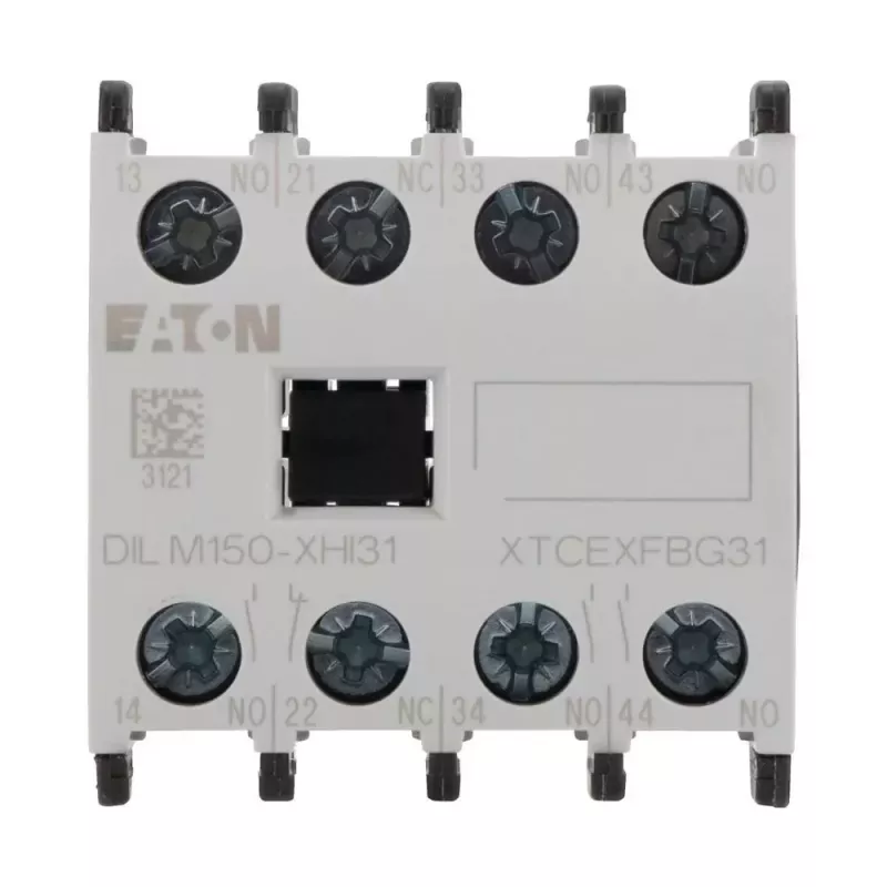 Eaton DILM150-XHI31 pagalbinis kontaktų blokas, 3NO+1NC, montuojamas priekyje, varžtiniai gnybtai 277949