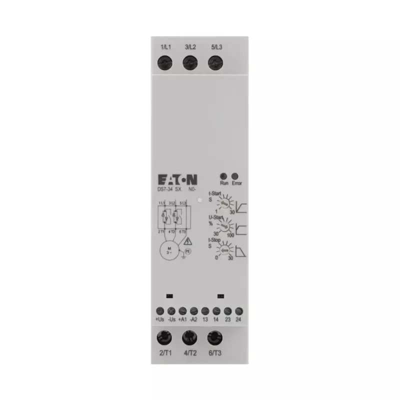Eaton DS7-340SX016N0-N Švelnaus paleidimo starteris, 16 A, 200-480 V AC, 3 fazių, 7,5 kW prie 400 V 134912