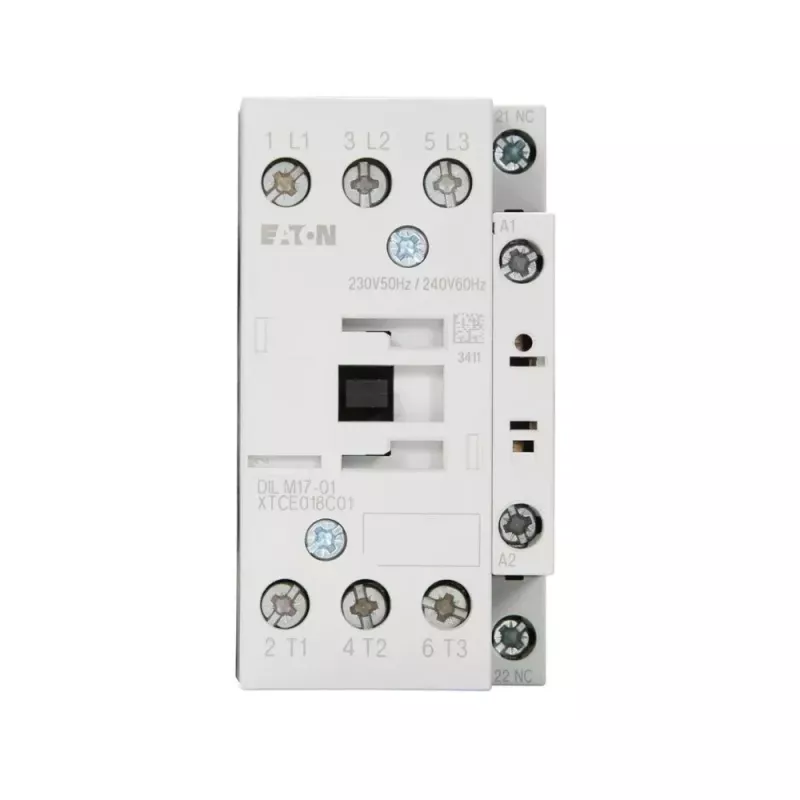 Eaton DILM17-01 kontaktoriuss, 3 polių, 17 A, 230 V AC ritė, 1 NC pagalbinis 277036