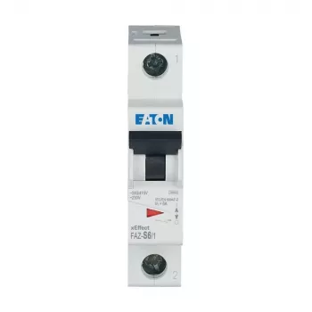 Eaton FAZ-S6/1 automatinis jungiklis (MCB), 1 polius, 6 A, C charakteristika, 6 kA, 230/400 V AC 278610