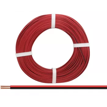 Donau Elektronik 218-5-25 daugiasluoksnė viela 2 x 0,14 mm² raudona/juoda 25 m
