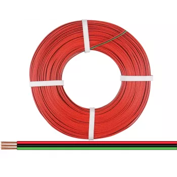 Donau Elektronik 318-014-50 suvyta viela 3 x 0,14 mm² raudona, žalia, juoda 50 m