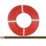 Donau Elektronik 318-014-50 suvyta viela 3 x 0,14 mm² raudona, žalia, juoda 50 m