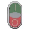 Eaton M22-DDLF-GR-X1 dvigubas mygtukinis jutiklis, plokščias, apšviečiamas, žalias/raudonas 284814