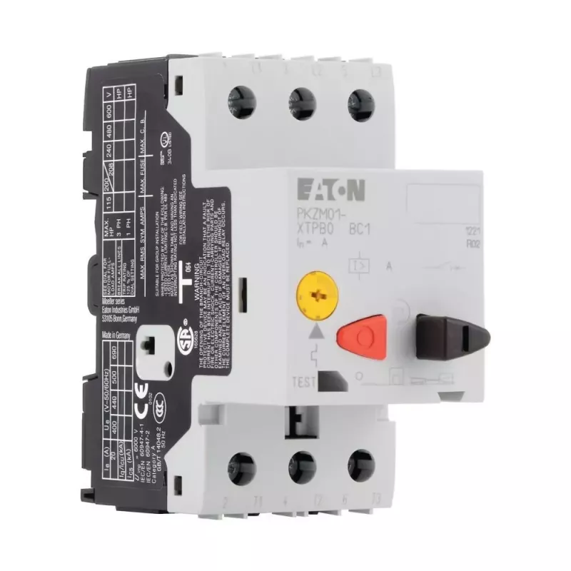 EATON PKZM01-1 variklio apsaugos automatinis jungiklis, 1 A, 0,25 kW, 3 polių, mygtukinis valdymas 278479