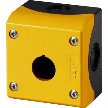 Eaton M22-IY1 geltonas tuščias korpusas, 1 montavimo vieta, pagrindo montavimas, 80 x 72 x 56 mm, IP66, IK08 216536