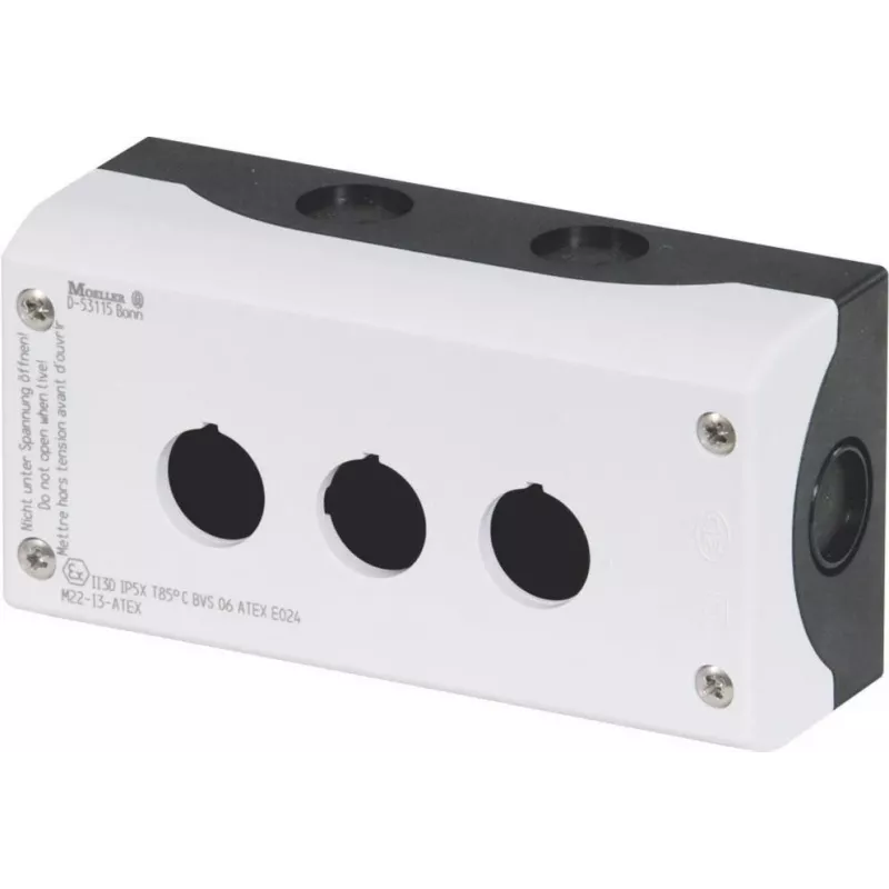 Eaton M22-IY1 geltonas tuščias korpusas, 1 montavimo vieta, pagrindo montavimas, 80 x 72 x 56 mm, IP66, IK08 216536