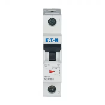 Eaton FAZ-C16/1 miniatiūrinis automatinis jungiklis (MCB), 1 polių, 16 A, C charakteristikos 278561