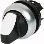 Eaton M22-WLK-W raktinis pasukimo jungiklis, 2 padėčių fiksuotas, 22,5 mm montavimas, titano apvadas, juodas raktas