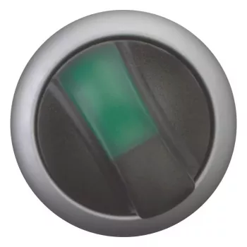 Eaton M22 sukamasis perjungiklis, 3 padėčių, fiksuojamas, juoda rankenėlė su sidabriniu apvadu 284395