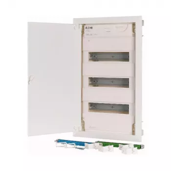 Eaton KLV-36UPP-F įleidžiama paskirstymo skydinė, 36 modulių, 3 eilės, permatomos tamsintos durelės, balta 178802