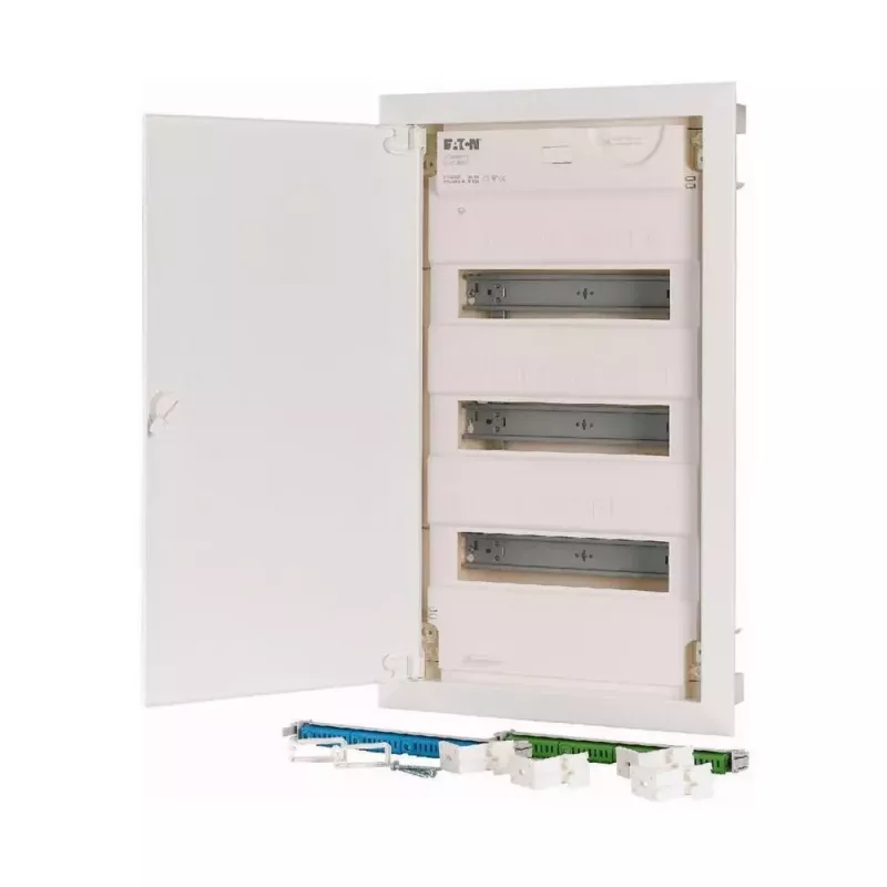 Eaton KLV-36UPP-F įleidžiama paskirstymo skydinė, 36 modulių, 3 eilės, permatomos tamsintos durelės, balta 178802