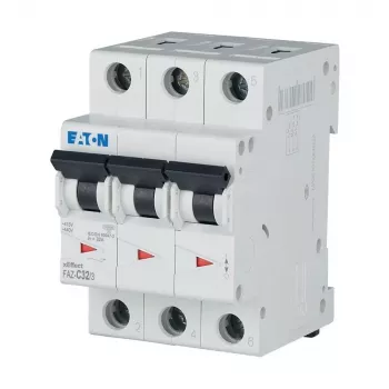 Eaton FAZ-C32/3 automatinis jungiklis C tipo, 32 A, 3 polių, 10 kA, DIN bėgiui 278876