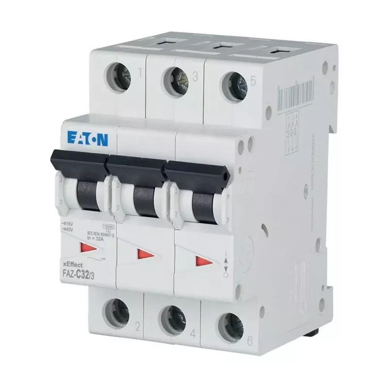 Eaton FAZ-C32/3 automatinis jungiklis C tipo, 32 A, 3 polių, 10 kA, DIN bėgiui 278876