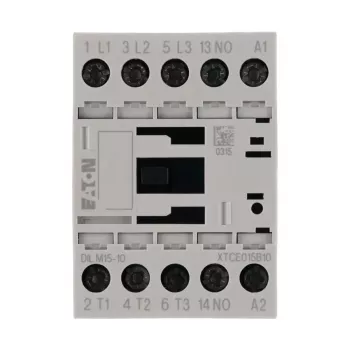 Eaton DILM15-10 galios kontaktoriuss, 3 polių, 230 V AC 50 Hz / 240 V AC 60 Hz ritė, 1 NO pagalbinis kontaktas, 15 A 290058