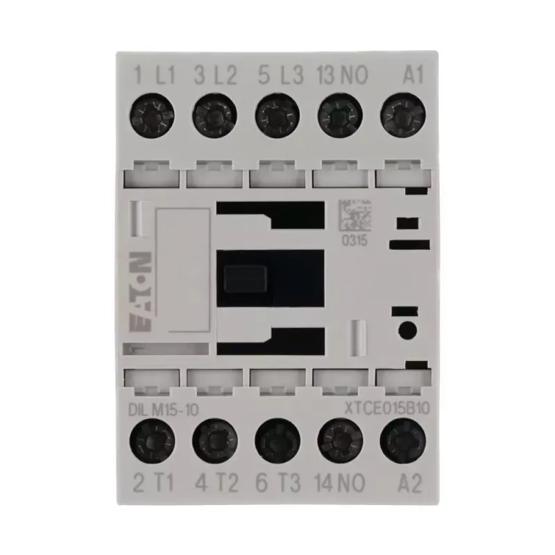 Eaton DILM15-10 galios kontaktoriuss, 3 polių, 230 V AC 50 Hz / 240 V AC 60 Hz ritė, 1 NO pagalbinis kontaktas, 15 A 290058