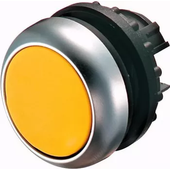 Eaton M22-DL-Y geltonas spaudžiamasis mygtukas su titano apvadu, 22,5 mm 216929