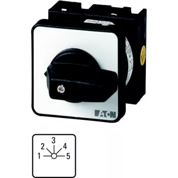 Eaton T0-5-15139/E 2 polių kumštelinis jungiklis, ON-OFF, 20A, 690V AC, priekinio skydo montavimas, juodas/baltas 014135