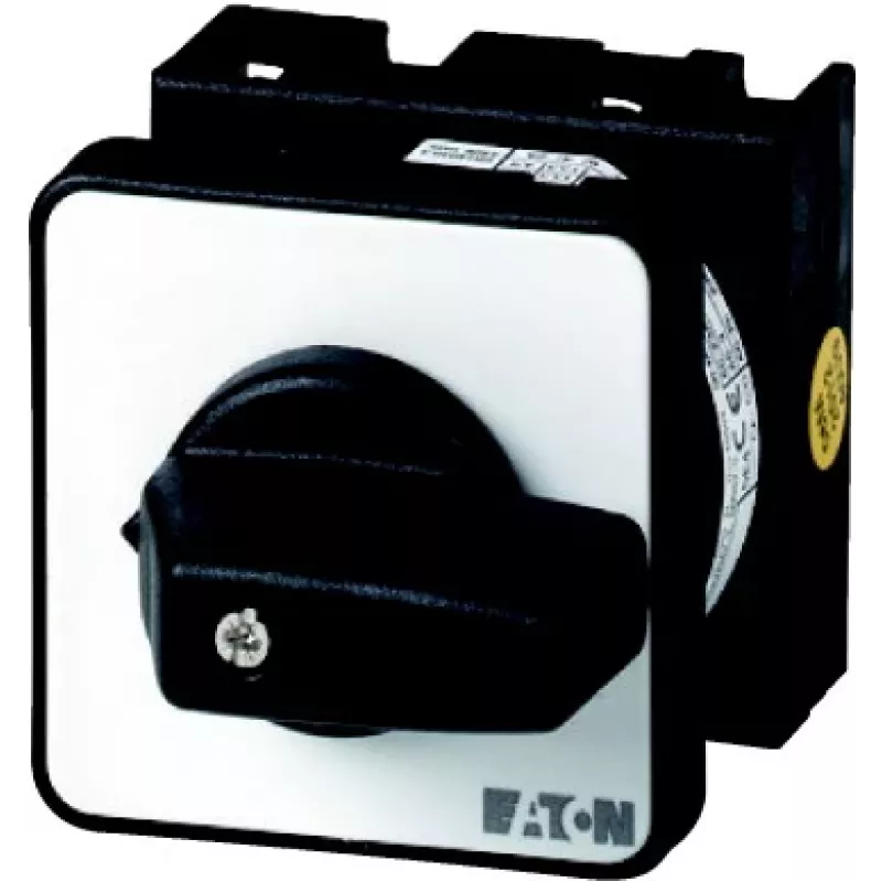 Eaton T0-5-15139/E 2 polių kumštelinis jungiklis, ON-OFF, 20A, 690V AC, priekinio skydo montavimas, juodas/baltas 014135