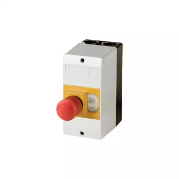Eaton CI-PKZ01-PVT paviršinio montavimo valdymo stoties korpusas su avarinio sustabdymo mygtuku, polikarbonatas, šviesiai pilkas, IP65, 158 x 80 x 177 mm 281406