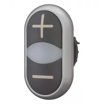 Eaton M22-DDL-S-X4/X5 dvigubas mygtukinis vykdymo elementas, juodas/titano, IP66 218145