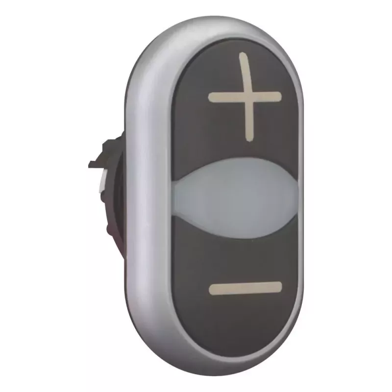 Eaton M22-DDL-S-X4/X5 dvigubas mygtukinis vykdymo elementas, juodas/titano, IP66 218145
