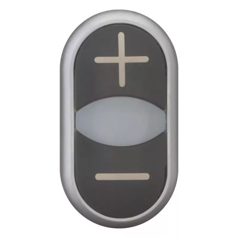 Eaton M22-DDL-S-X4/X5 dvigubas mygtukinis vykdymo elementas, juodas/titano, IP66 218145