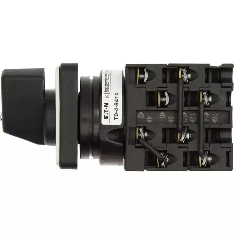 Eaton T0-4-8410/E kumštelinis jungiklis 3 polių 20A 690V 4 padėčių juodas 024604