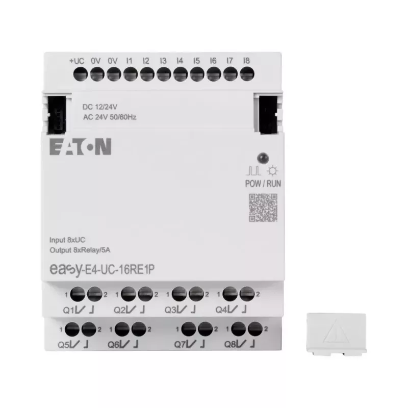 Eaton EASY-E4-UC-16RE1P išmaniosios relės plėtimo modulis, 8 skaitmeniniai įėjimai, 8 relių išėjimai, DIN bėgelis 197511