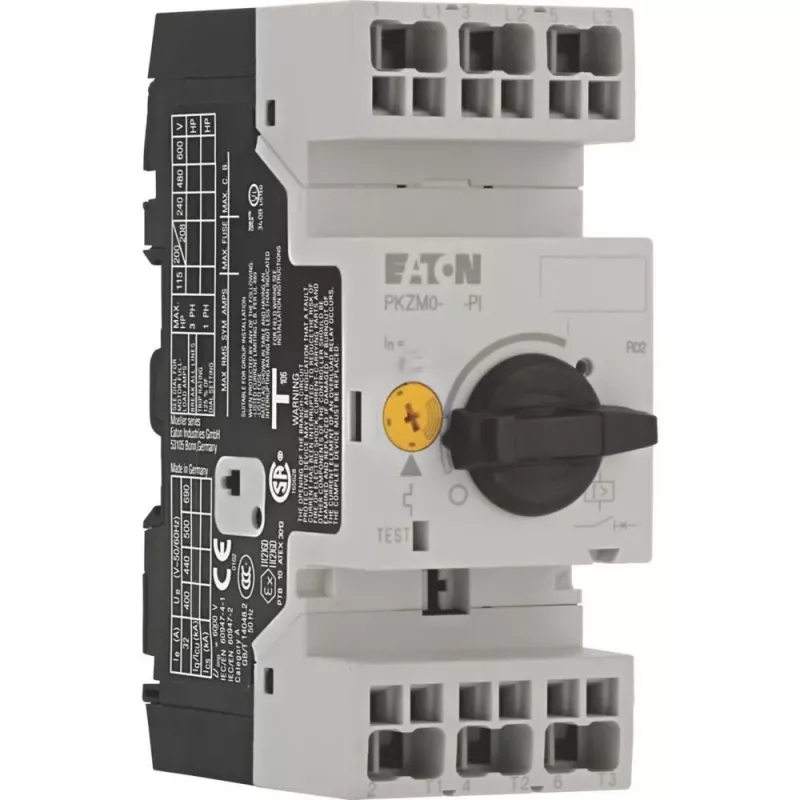 Eaton PKZM0-0.16-PI variklio apsauginis automatinis jungiklis, 3 polių, 0,1-0,16 A, termomagnetinis, DIN bėgiui 199148