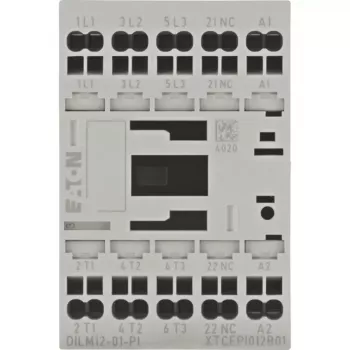 EATON DILM12-01 24V DC kontaktorius, 3 polių, 12 A, 1 NO pagalbinis kontaktas 199248