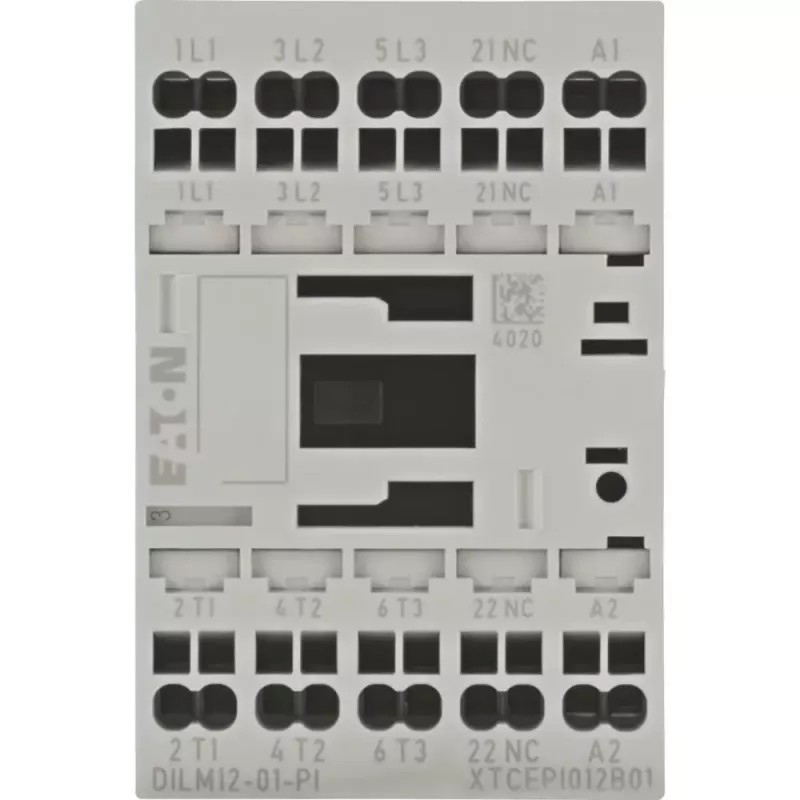 EATON DILM12-01 24V DC kontaktorius, 3 polių, 12 A, 1 NO pagalbinis kontaktas 199248