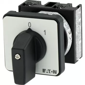 Eaton T0-1-15402/E 2 polių kumštelinis jungiklis, 20A, 690V AC, IP65, juodas 053092