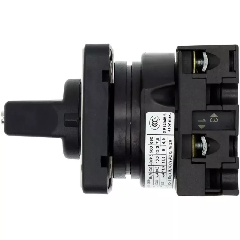 Eaton T0-1-15402/E 2 polių kumštelinis jungiklis, 20A, 690V AC, IP65, juodas 053092