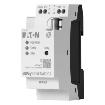EATON EASY-COM-SWD-C1 komunikacijos modulis easyE4 loginiams relėms, Ethernet, Modbus TCP, OPC UA, 1x RJ45, 24V DC 199452