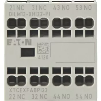 Eaton DILM12-XHI22 pagalbinis kontaktų blokas, 2NO+2NC, priekinis montavimas, varžtiniai gnybtai, DILM7-150 kontaktoriams 199458