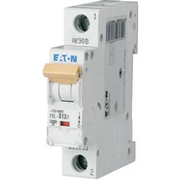 Eaton PXL-C13/1 modulinis automatinis jungiklis (MCB), 1 polius, 13 A, C charakteristika, 6 kA, DIN bėgelis 236057
