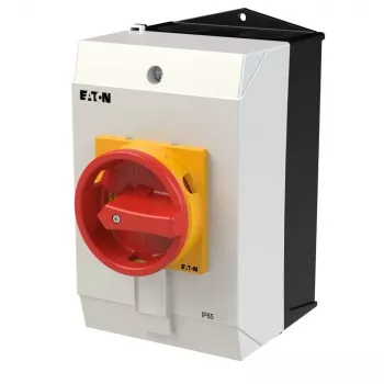 Eaton T3-4-15682/I2/SVB kumštelinis jungiklis, 3 polių + N, 32 A, raudona/geltona rankenėlė, IP65 207210