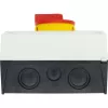 Eaton P3-63/I4/SVB/N 3 polių avarinio išjungimo pagrindinis jungiklis, 63 A, raudonas/geltonas 207349