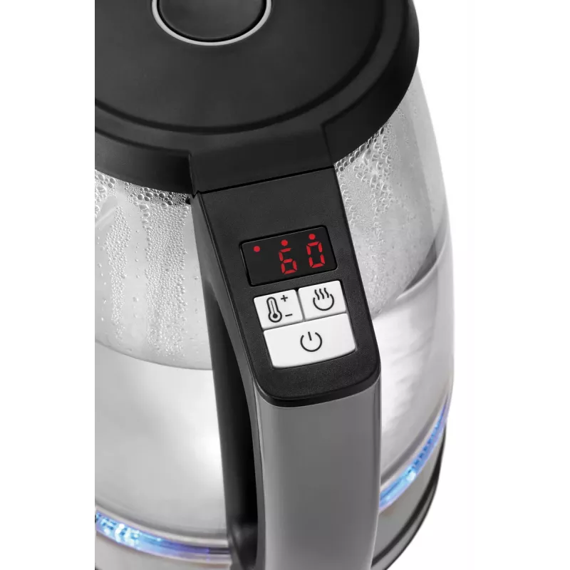 Bartscher stiklinis virdulys 1,7 l su 6 temperatūros nuostatomis ir LED ekranu 200135