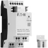 Eaton EASY-E4-DC-6AE1 PLC valdymo modulis, 12/24 V DC, 6 skaitmeniniai įėjimai, 2 analoginiai įėjimai, 4 relių išėjimai, plečiamas, integruotas LCD