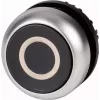 Eaton M22-D-S-X0 mygtuko aktuaratorius, juodas, plokščias, momentinis, metalinis priekinis žiedas, 22,5 mm 216609
