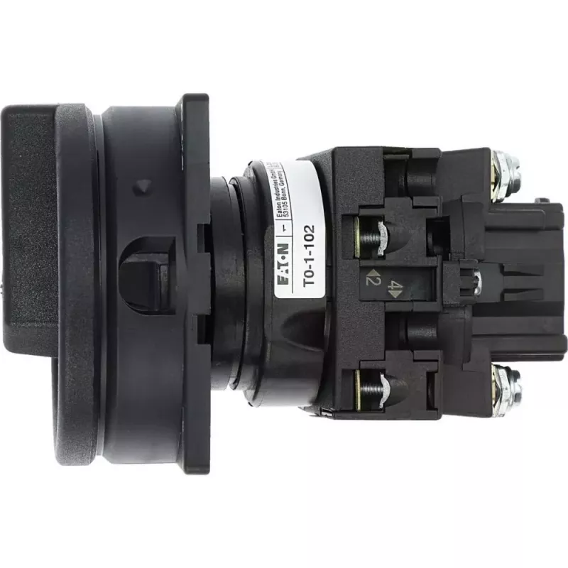 Eaton T0-1-102/EA/SVB-SW blokuojamas kumštelinis jungiklis 20 A, 1 poliaus, 90° juodas